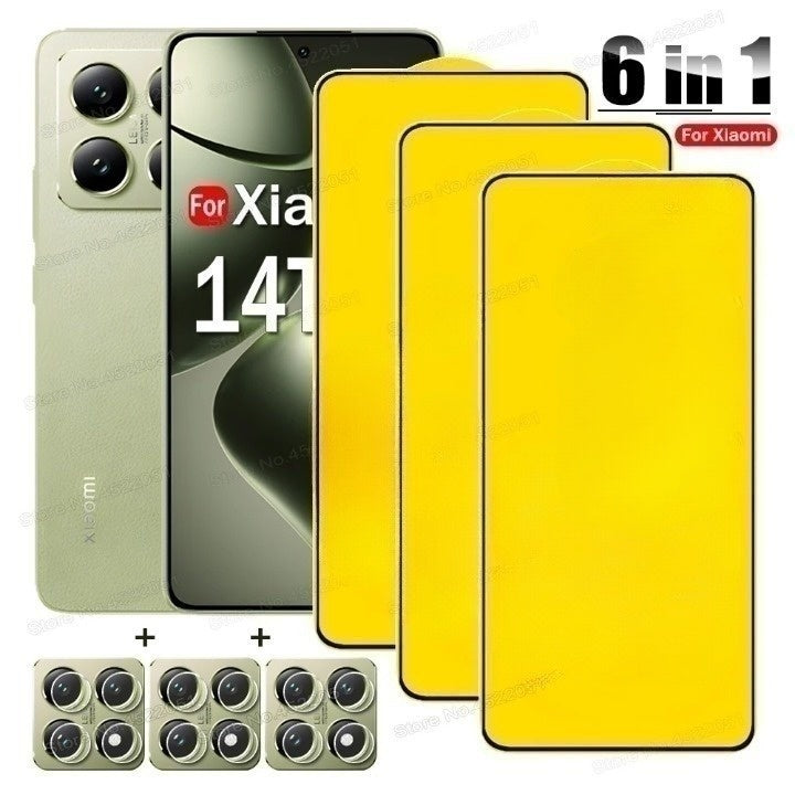 Pack 6 en 1 – Protector de pantalla 9D y de Lente HD para Xiaomi 14T/14T Pro/13T/12T/11T/10T/Lite 5G