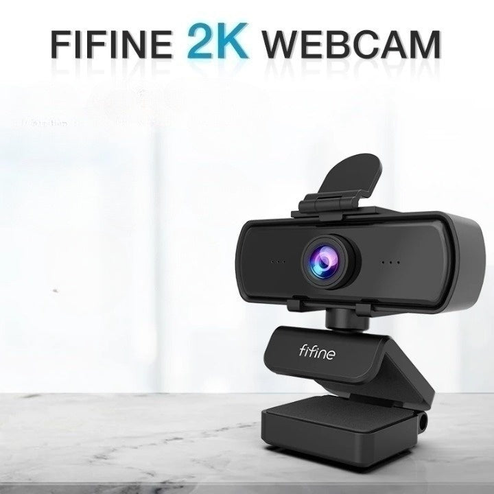 Webcam FIFINE K420 Full HD 1440p con Micrófono y Trípode