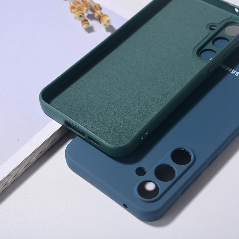 Funda de Silicona Líquida con Protección para Cámara – Samsung Galaxy