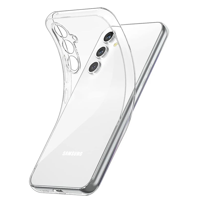 Funda de Silicona Suave con Protección Completa para Cámara – Samsung Galaxy - Transparente y Ultrafina